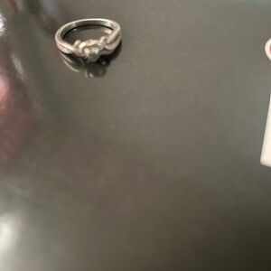 Elegant Silver Ring with Clear Stone
